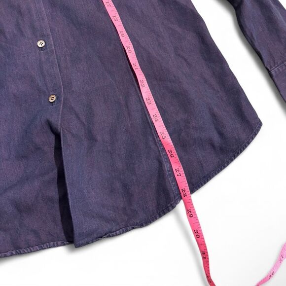 Y2K Theyskens’ Theory Button Down Shirt Plum S - Picture 6 of 8